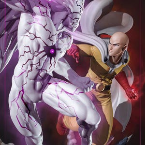 Calm Cape Hero | Minimalist Super Punch Figure | Anime Collector Display | STL 3D PRINT Files