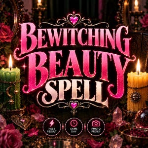 Hechizo de belleza cautivador: resplandor interior, ritual de glamour, transformación, aura magnética, autoconfianza y magia de atracción.