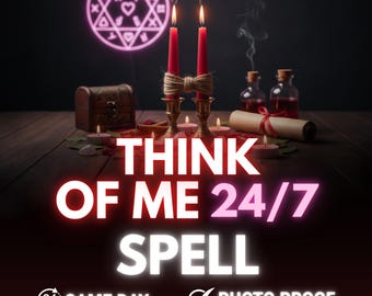 Hechizo Piensa en Mí, Ritual de Amor de Obsesión Telepática para Permanecer 24/7 en Su Mente Constantemente, Hacer que Te Extrañen, Trabajo Energético de Pensamientos Sin Parar