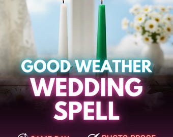 Good Weather Spell for Wedding, Clear Sky Wedding Ritual, No Rain Yes Sunshine, Wedding Manifestion, Blessing For Sunshine, No Rain Ritual