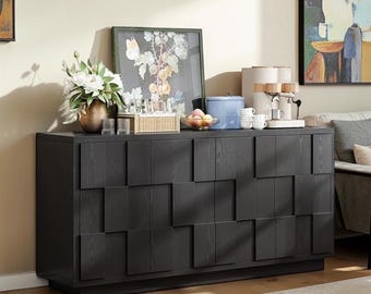 Modern Sideboard Buffet Cabinet Farmhouse Credenza Storage Console