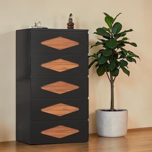 Tall Black Chest of Drawers - Etsy Tall Black Chest of Drawers - Etsy