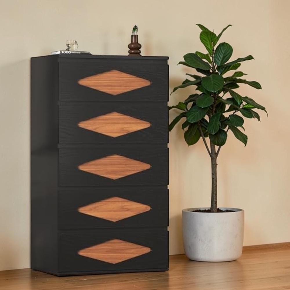 Two Toned Black Wood Dresser - Etsy