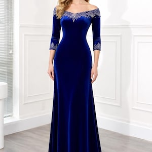 Royal Blue Velvet Long Dress - Etsy Royal Blue Velvet Long Dress - Etsy