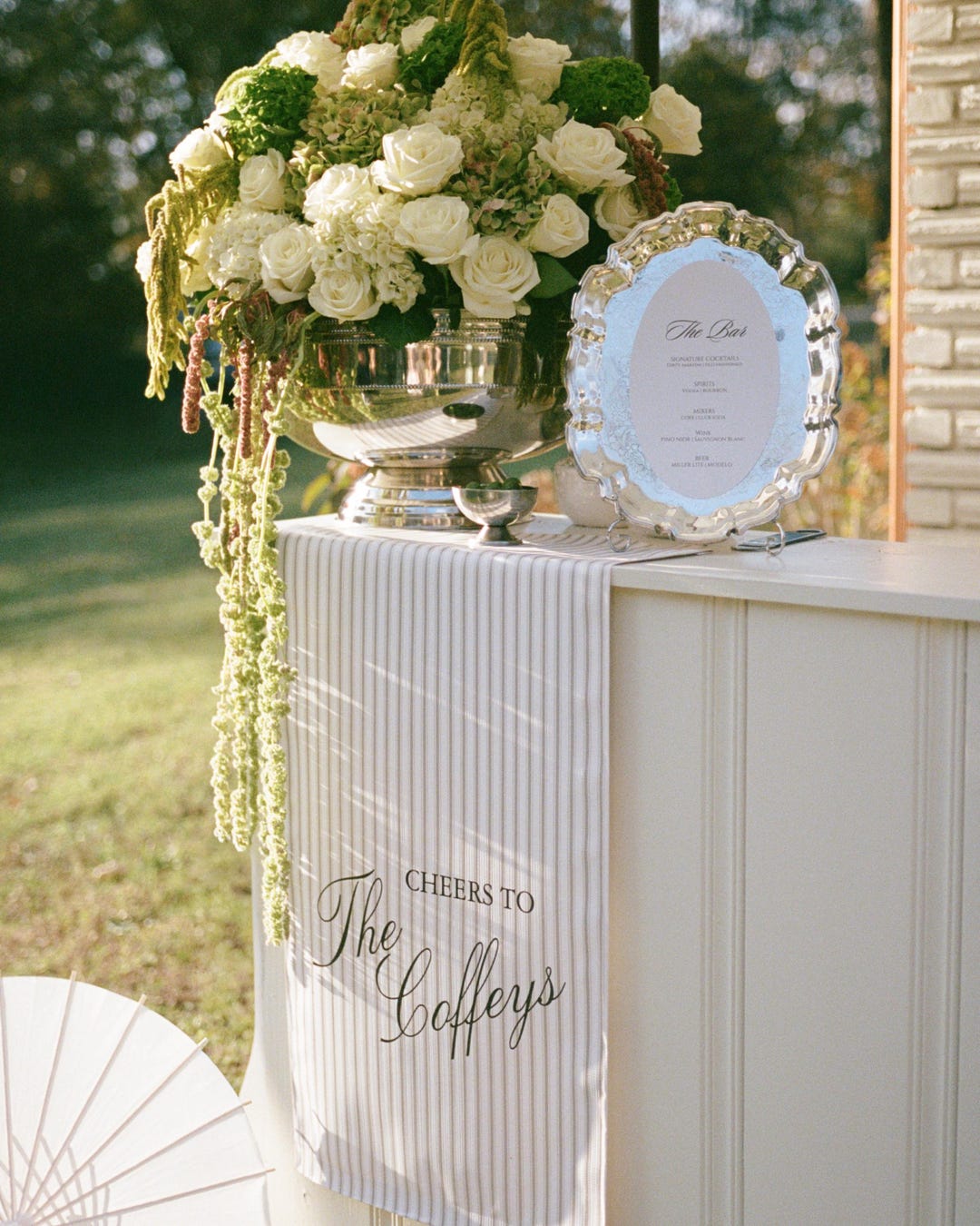 Custom Striped Linen Bar Sign - Etsy