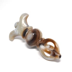 Carved agate dorje pendant bead  DZB2133