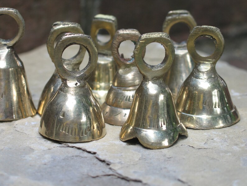 5 Small Brass Bells for Your DIY Projects 2530mm LIMITED Etsy