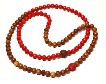 Half & half 108 bead Buddhist prayer mala  M264