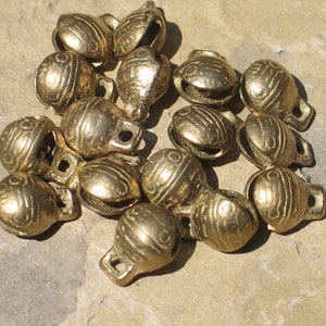 Tiny brass Tibetan style bells: 10mm