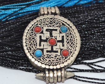 Handcrafted ghau in Tibetan silver  GH079