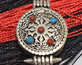 Handcrafted ghau in Tibetan silver  GH081