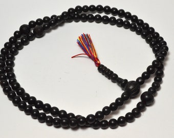 Ebony wood 108 bead mala M269