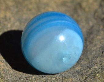 Blue agate 16mm round DB327