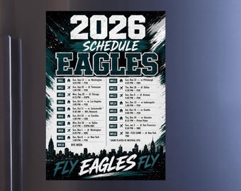 Calendario magnético de fútbol americano de Filadelfia, 5 x 7.5 pulgadas - 2026 a 2027