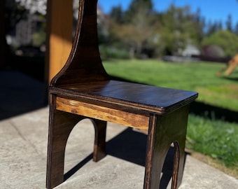 The Charlie Wooden Tall Handle Step Stool