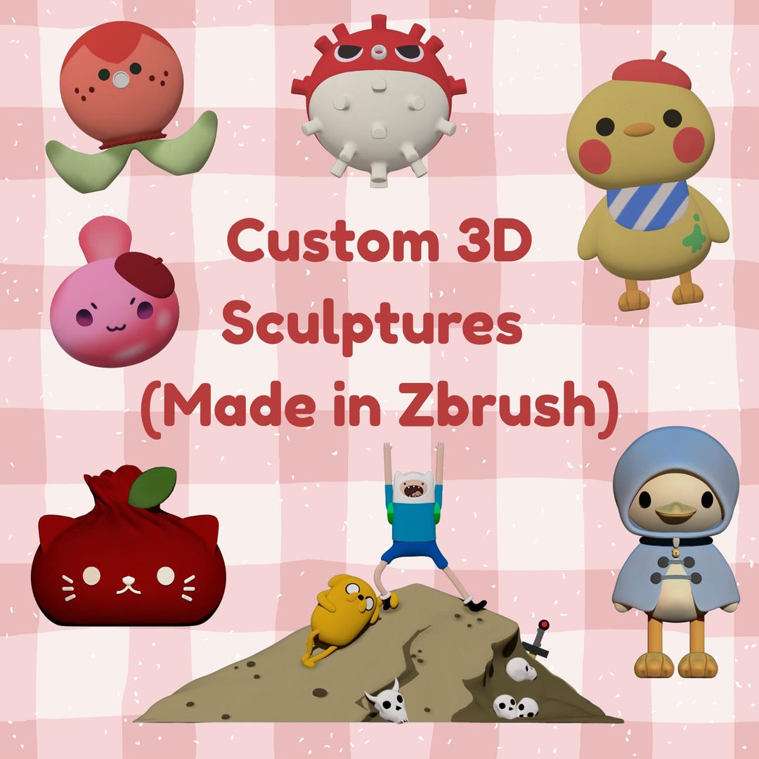 Custom-made Character-focused Collectable Styled 3D Sculpture ...