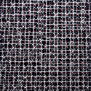 Vintage America Fabric - Blue Red USA Flags America Text - 4th of July Cotton Fabric 45 inches - Vintage 90s Fabric