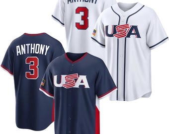 Roman Anthony Baseball Jersey,2026 Navy/White World Baseball Classic Stitched Shirt