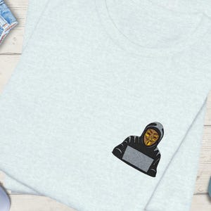 Embroidered Hacker T Shirt, Bella Canvas 3001, Coding Tee, Programmer Shirt, Cyber Security Shirt, Developer Gift, Minimalist Tech Tee