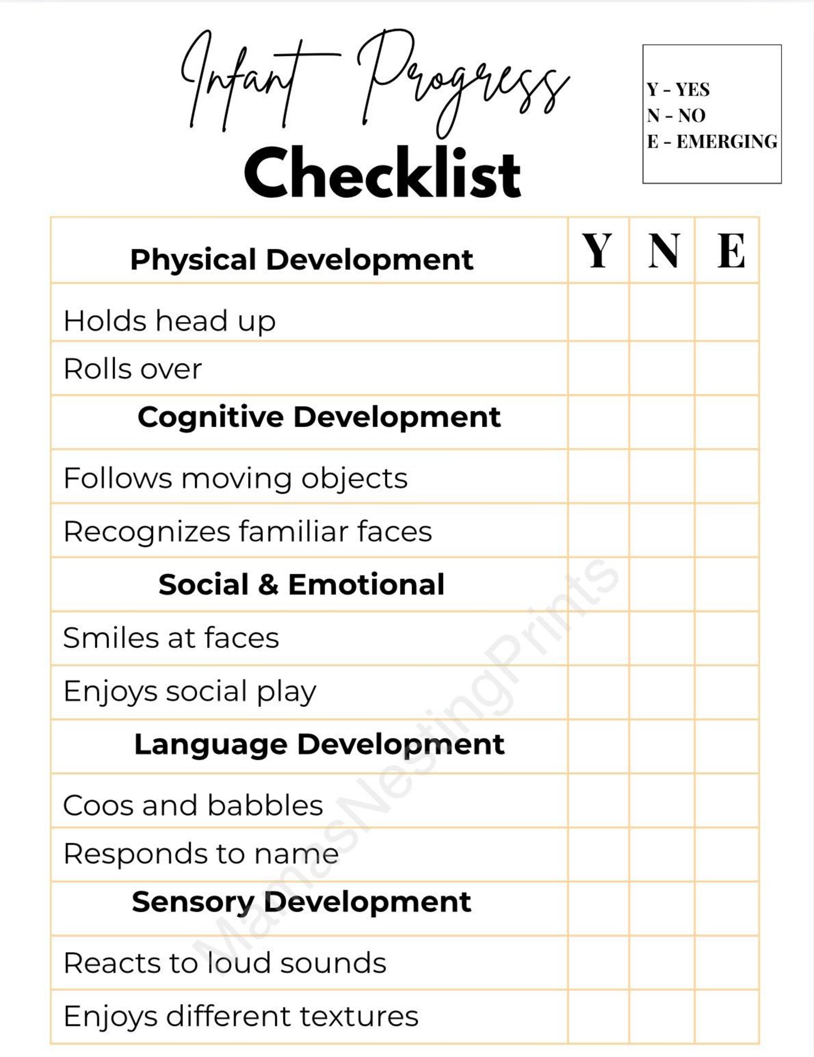 Baby Milestones Tracker Bundle | Infant Development Checklist ...