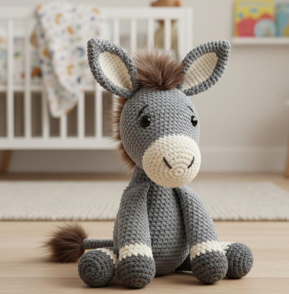 Donkey Dusty the Dreamy Donkey Amigurumi