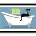shshanholtzer reviewed Mid Century Modern Wall Art, Cat Art Print, Black Cat Lover Gift Idea, Bathroom Decor, Claw Foot Tub, Cat Poster, Crazy Cat Lady
