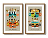 Kachina Doll, Set of Two Prints, Hopi Kachina Southwestern Decor, Native American Wall Art, American Indian, Rustic Western Decor