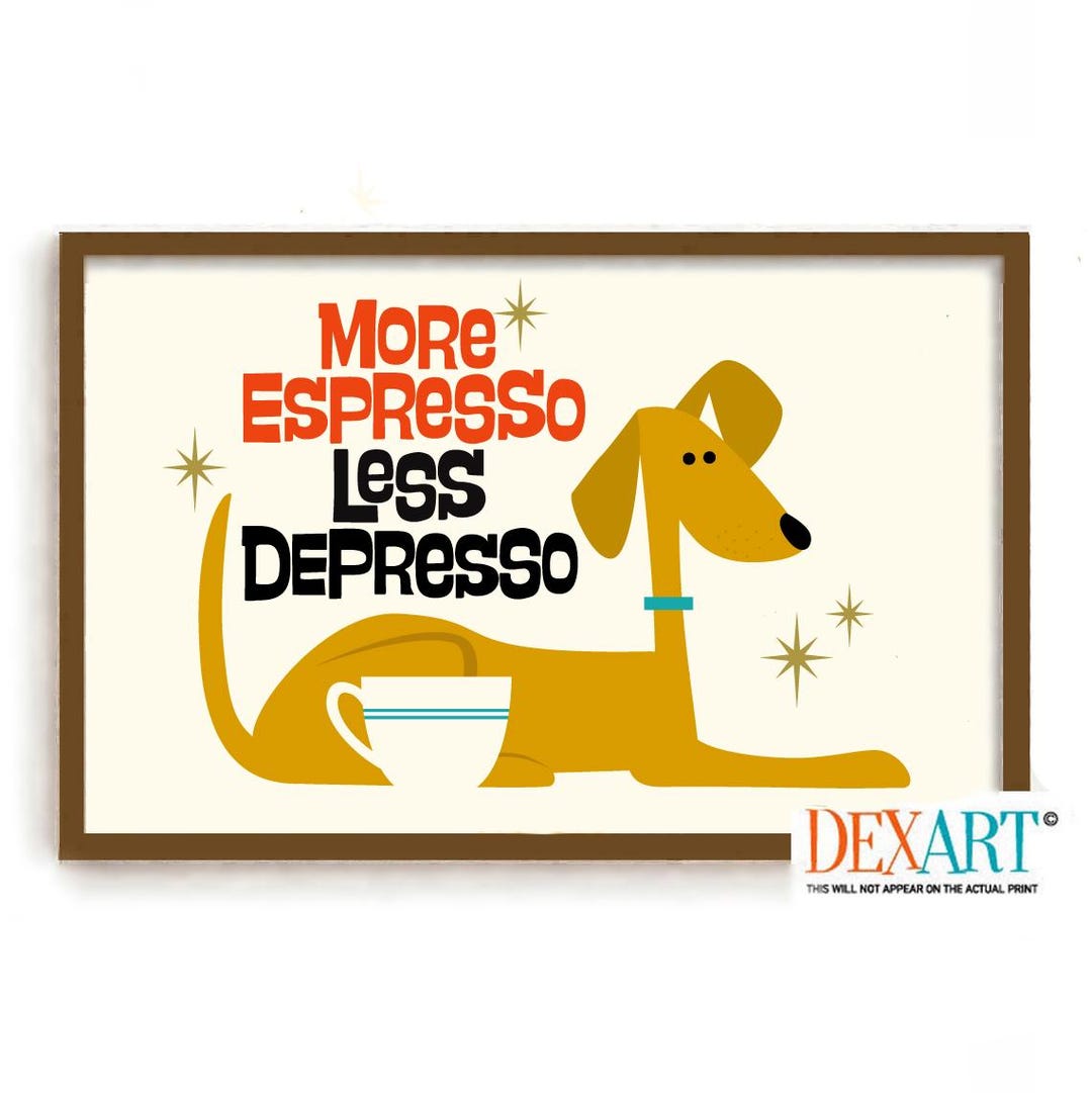 More Espresso Less Depresso Yellow Dog Art Print Labrador Retriever more-espresso-less-depresso-yellow-dog-art-print-labrador-retriever