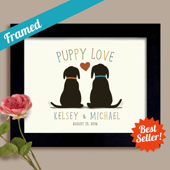 Dog Lover Wedding Gift Idea Puppy Love Labrador Retriever Etsy