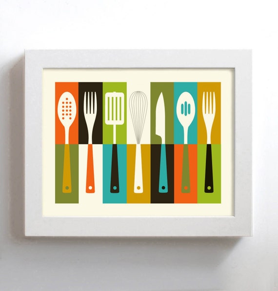 Kitchen Art Mid Century Modern Cathrineholm Retro Image 0
