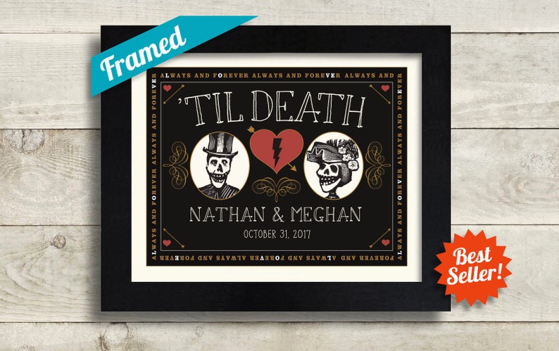 Skeleton Couple Wedding Gift Halloween Wedding Unique Etsy