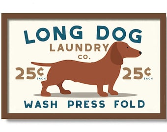 Dachshund Wall Art Print Gift, Laundry Room Decor, Dog Lover Gift, Laundry Sign, Dog Soap, Laundry Room Sign, Wall Art Print, Laundry Hamper