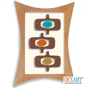 Mid Century Modern Wall Art Print, Atomic Shape, Living Room Wall Art, Retro Art Decor, Palm Springs
