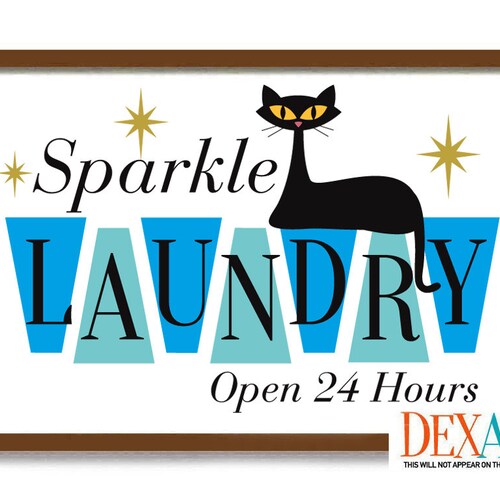 Master Bedroom Cat Wall Decor Art Print Mid Century Modern Etsy