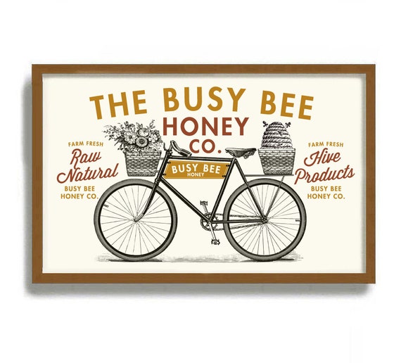 Bee Wall Art Beehive Decor Honey Bee Decor Kitchen Art | Etsy