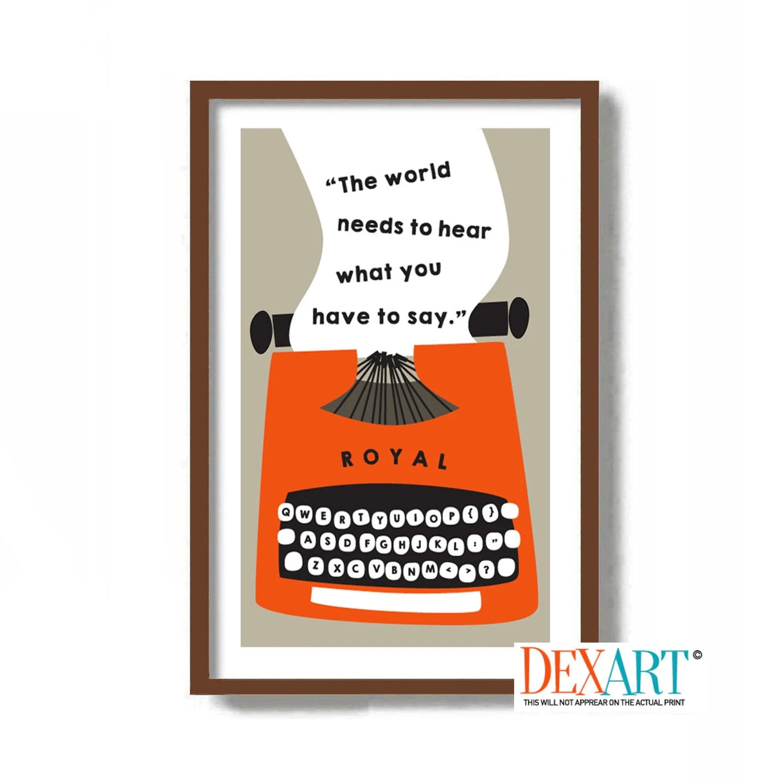 Typewriter Art Print