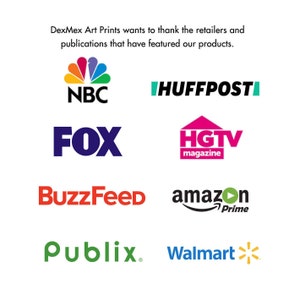 May include: A collage of logos from various retailers and publications, including NBC, FOX, BuzzFeed, Publix, Walmart, HGTV, HuffPost, and Amazon Prime.