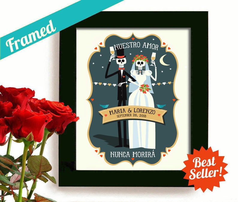 Mexican Wedding Gift Skull Home Decor Dia De Los Muertos Etsy