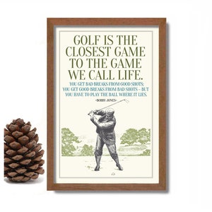 Golf Art Print Gift Idea, Golf Gift for Men, Golf Quote, Fathers Day Gift. Wall Art Print, Golf Lesson, Golf Enthusiast Golf Gifts for Men