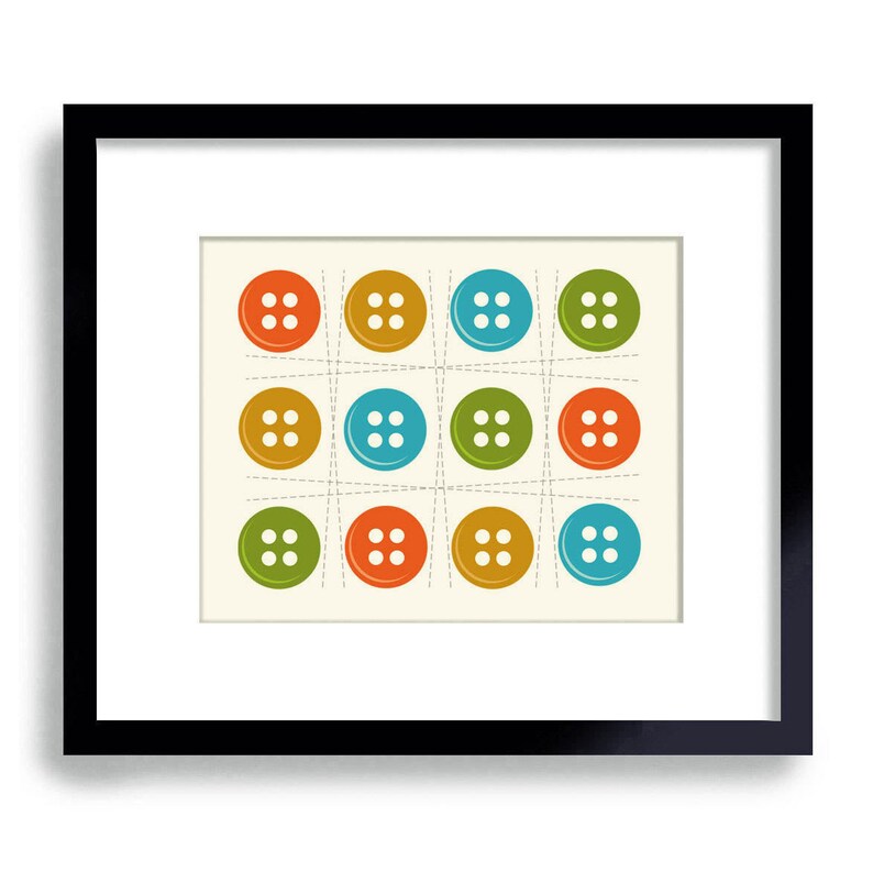 Sewing Art Mid Century Modern Laundry Room Decor Sewing Items image 0