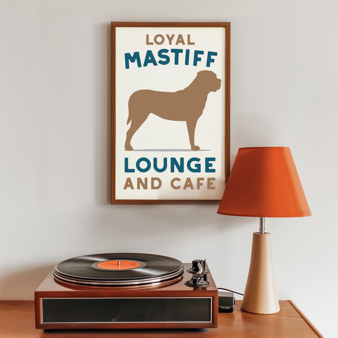 Spanish Mastiff Sign, Dog Art, Bar Gift Idea, Dog Lover Pub Decor ...