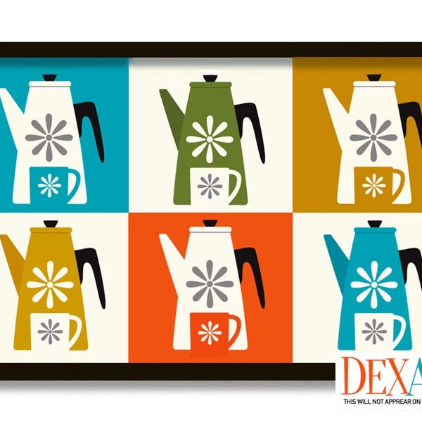 Mid Century Modern Kitchen Art Etsy