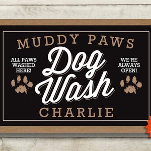 Personalized Dog Grooming Sign, Laundry Room Decor, Laundry Sign, Dog Lover Gift, Washing Machine, Rustic Farmhouse Decor, Art Print
