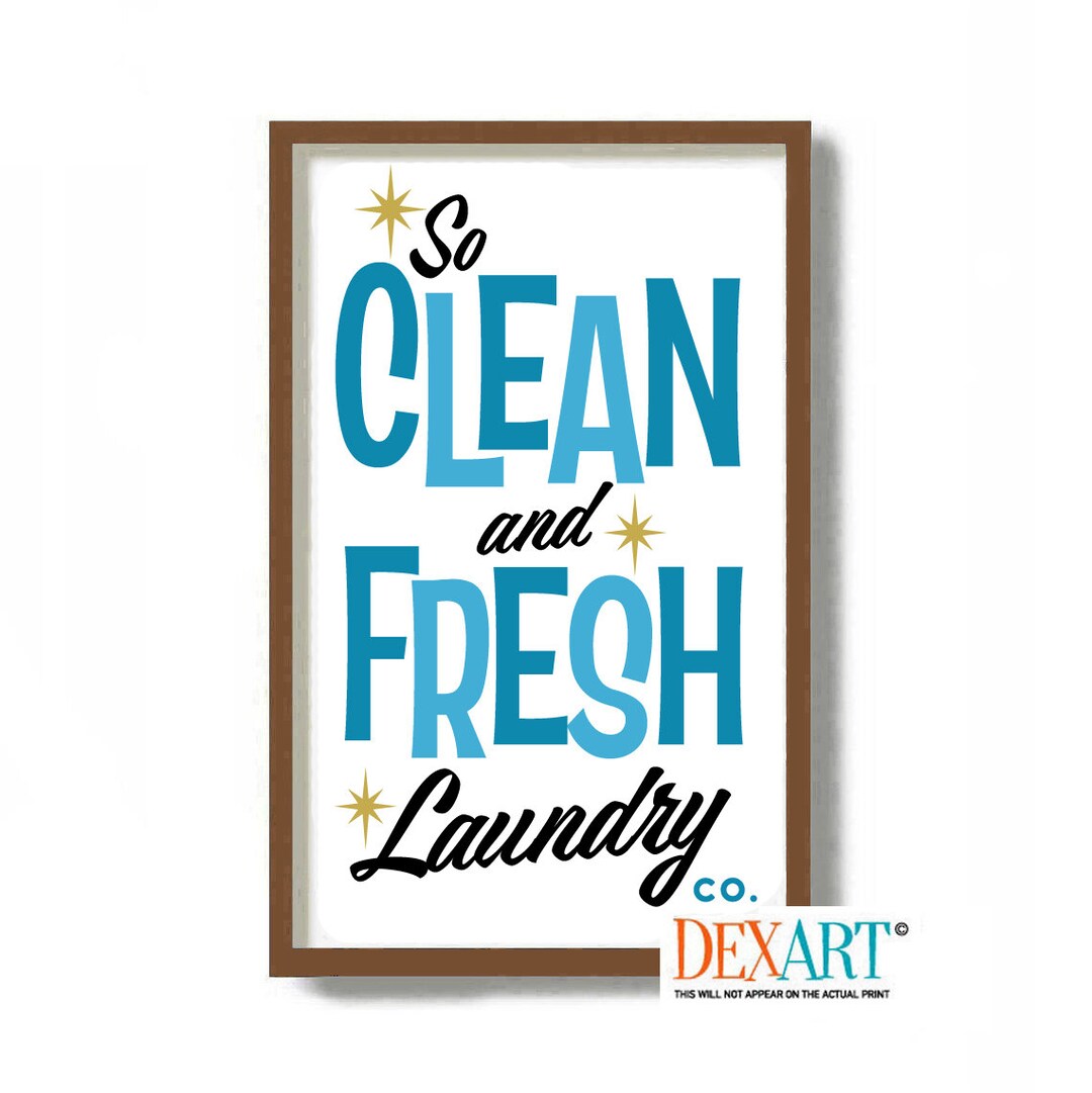 Mid Century Modern Laundry Room Decor Art Print Atomic Art Etsy