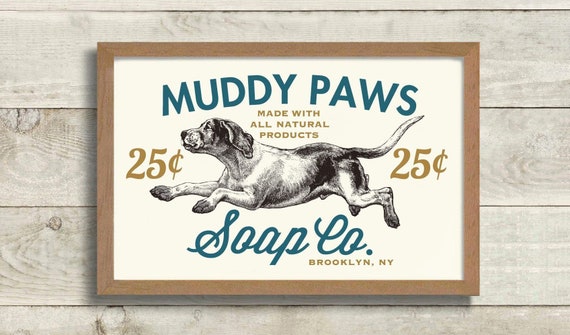 Fresh Flower Delivery Dog Sign Spring Decor Farmhouse Rustic Framed Sign for Dog Lover/'s Home Spring Wall Decor Four Paws /& Co