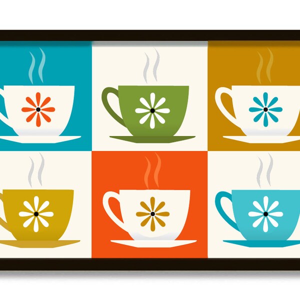 Colorful Kitchen Art Etsy