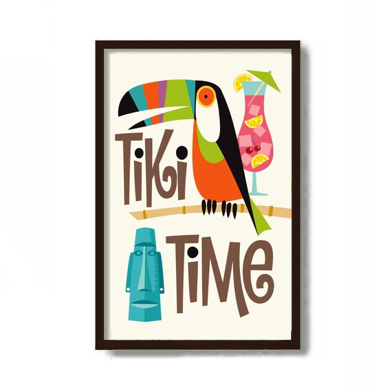 Mid Century Modern Toucan Tiki T-Shirt Mid Century Modern Toucan Tiki T-Shirt