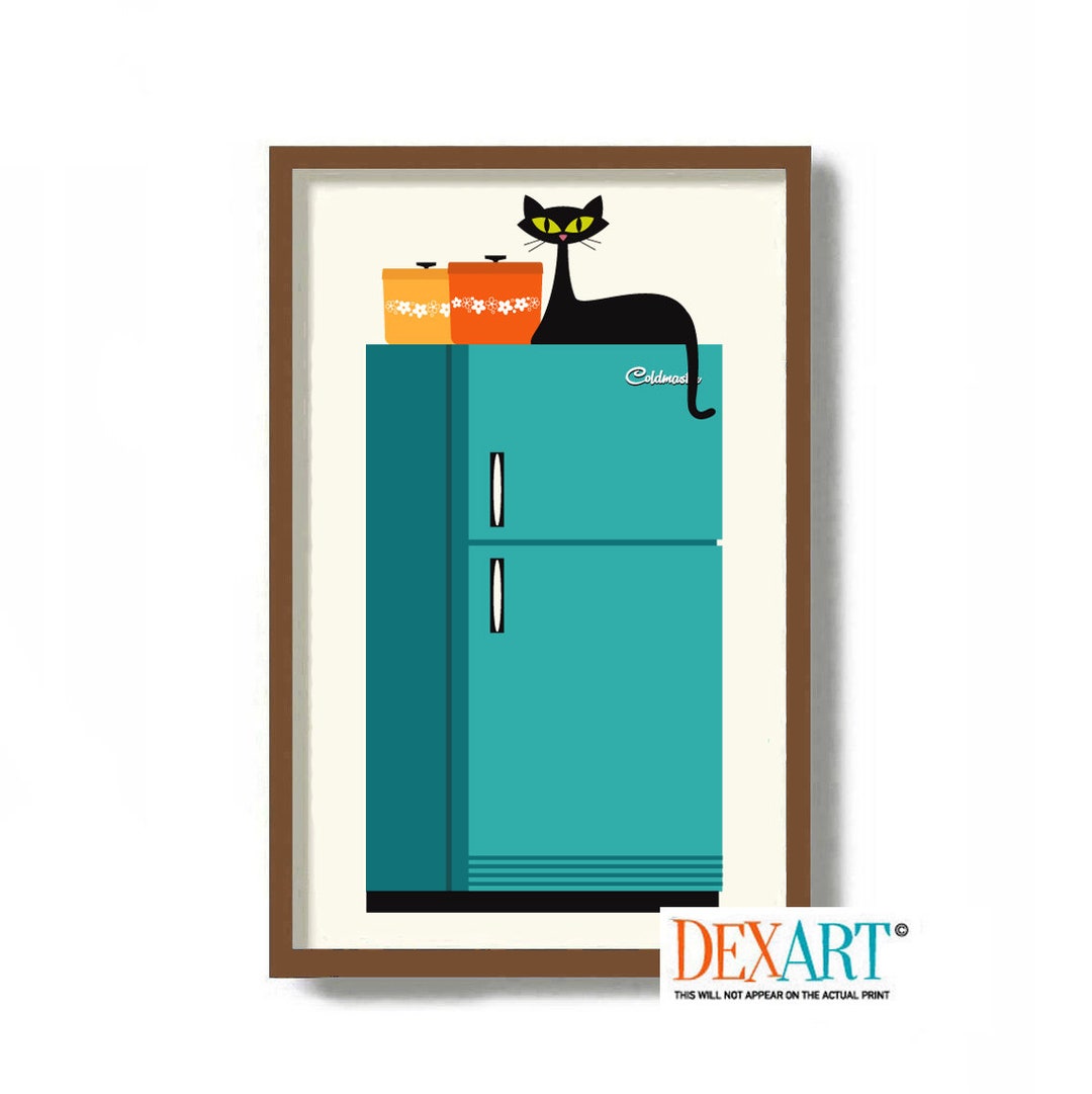 Mid Century Modern Kitchen Wall Art Print Retro Kitchen Etsy