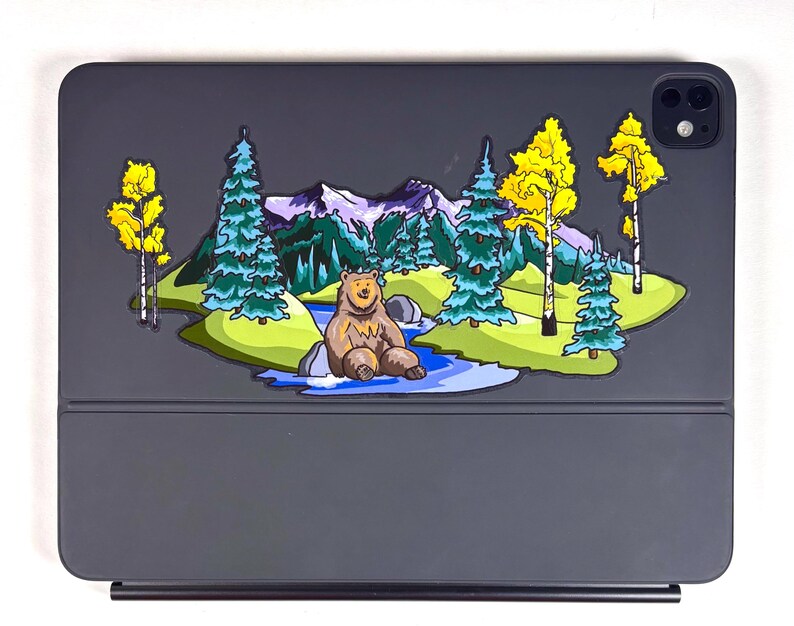 Aspen Tree Small Transparent Vinyl Sticker - Waterproof Nature Stickers ...