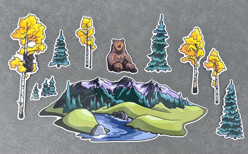 Aspen Tree Small Transparent Vinyl Sticker - Waterproof Nature Stickers ...